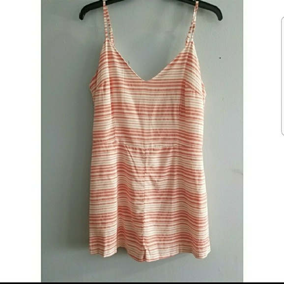 NWT BB DAKOTA Gianna Striped Romper Red/White - Picture 4 of 8